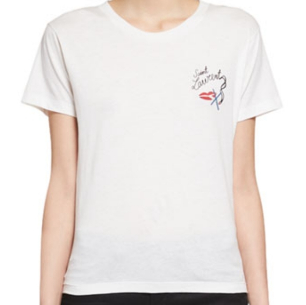 SAINT LAURENT NO SMOKING TSHIRT TOP